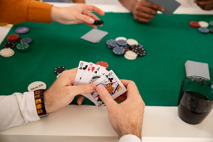 Meja Three Card Poker di jangkar128 dengan dealer profesional dan kartu sungguhan